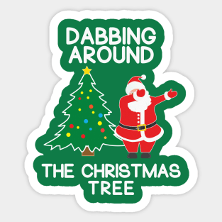 Dabbing Around the Christmas Tree Sticker